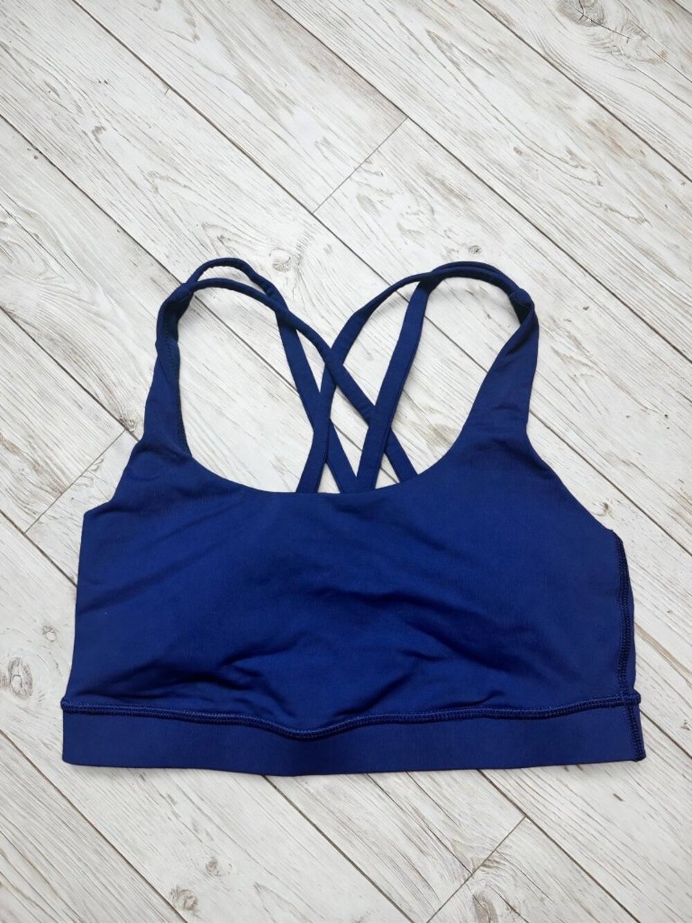 Lululemon Energy Bra Deep Navy Size 4 Strappy Cross Back